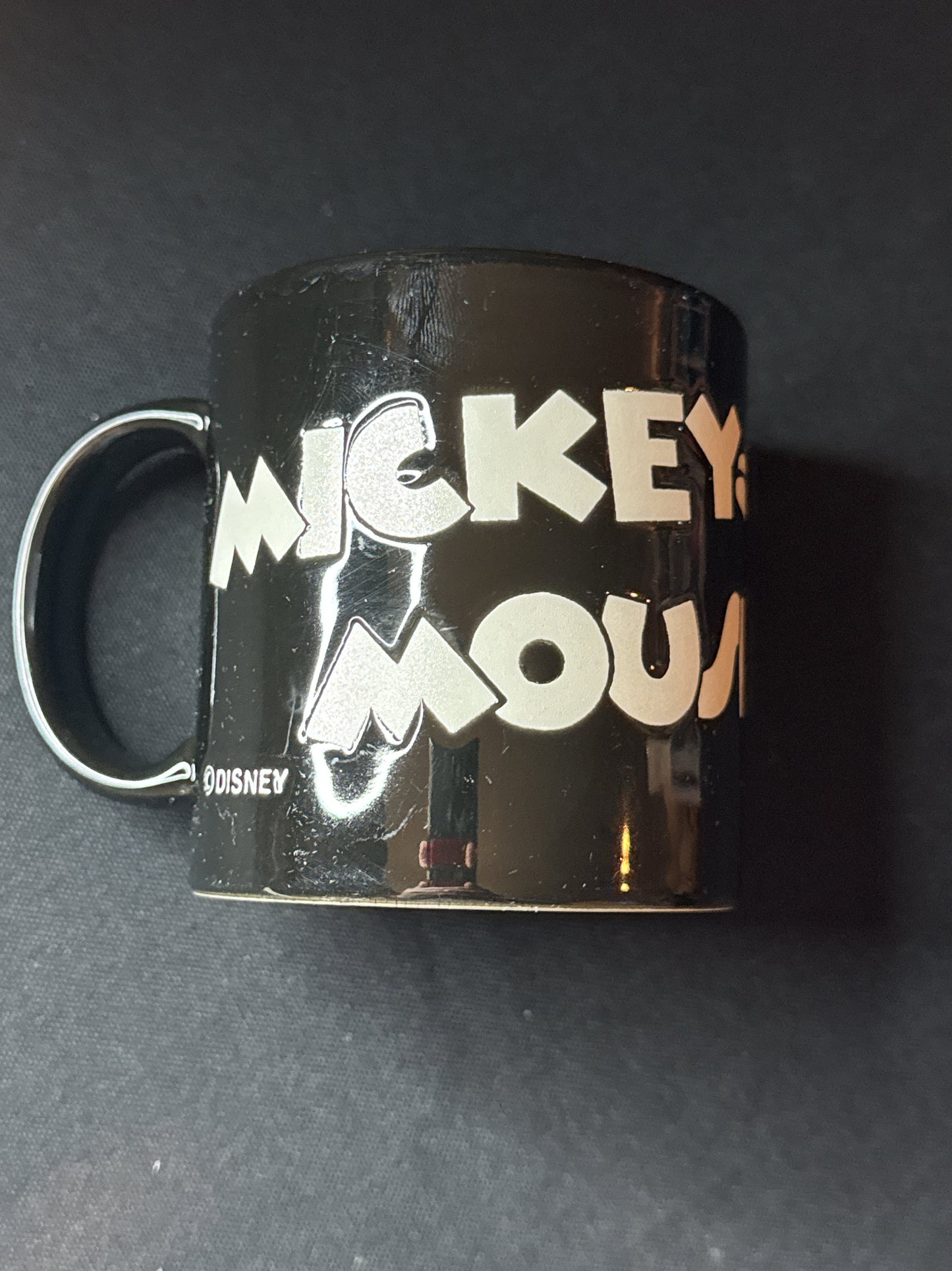 Mickey Mouse Disney 12oz Black and White Coffee Mug Cup Retro Collectible