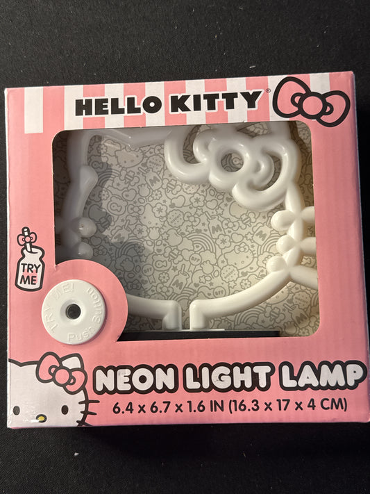 Sanrio Hello Kitty Face Silhouette Pink Fuchsia Light Lamp Works New in Box