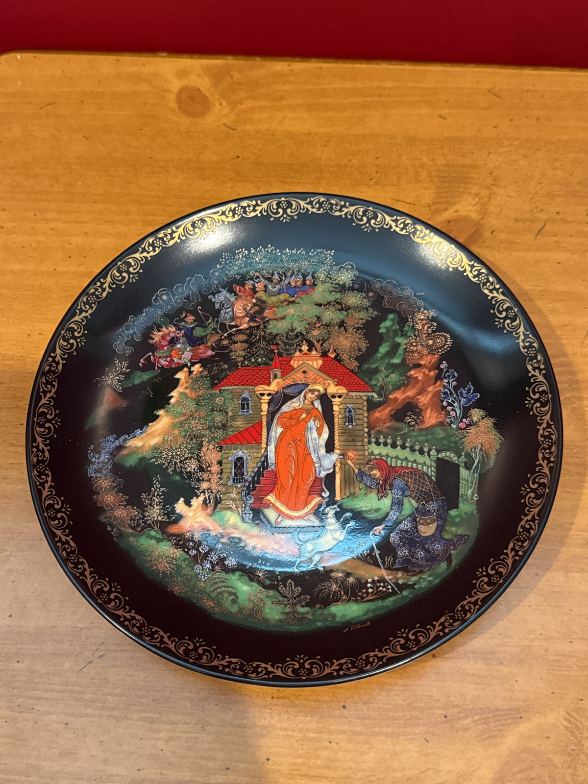 1988 Russian Fairy Tales “The Tale of the Dead Princess” Collector Plate 7.5" Wide