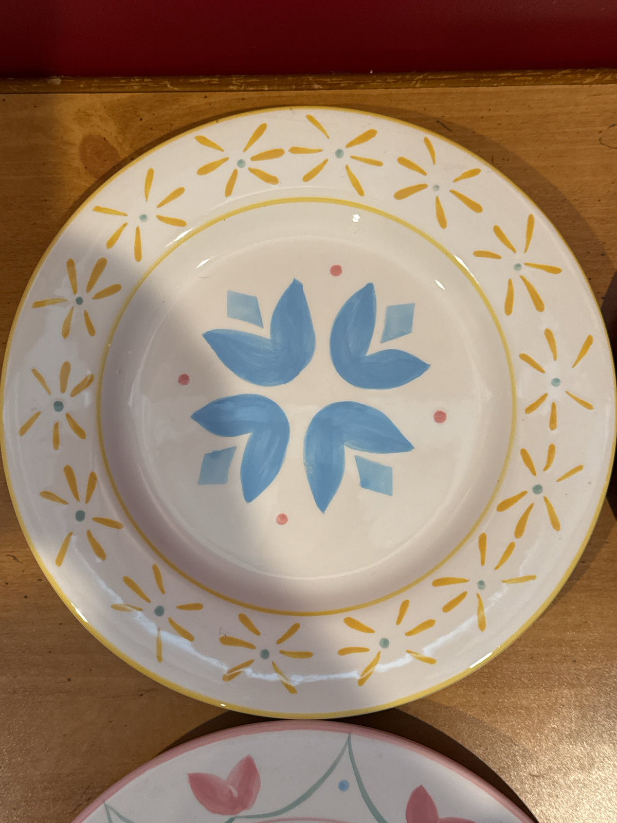 Mesa International Pastel Floral & Geometric Plates, Set of 4 9" Plates