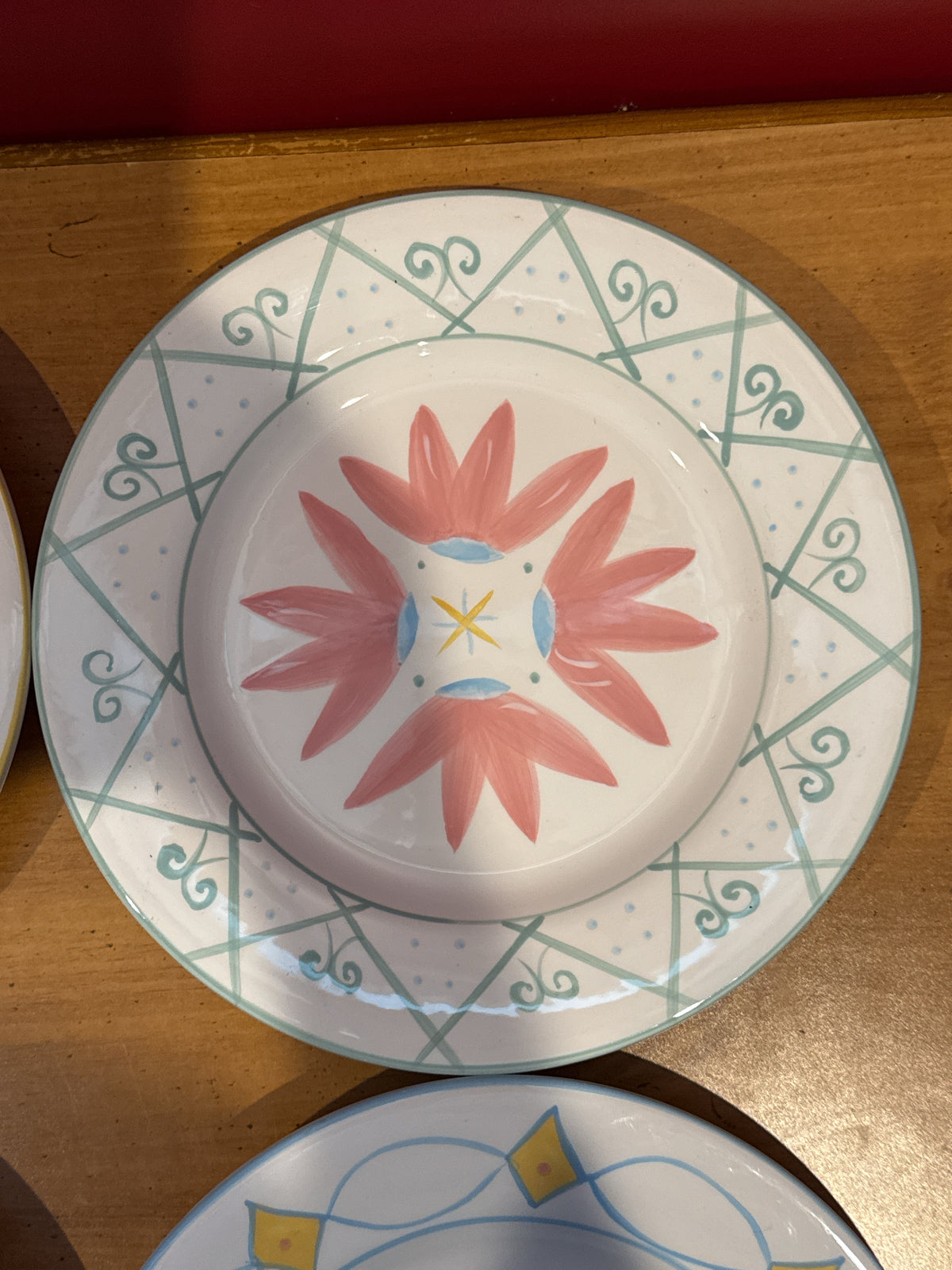 Mesa International Pastel Floral & Geometric Plates, Set of 4 9" Plates