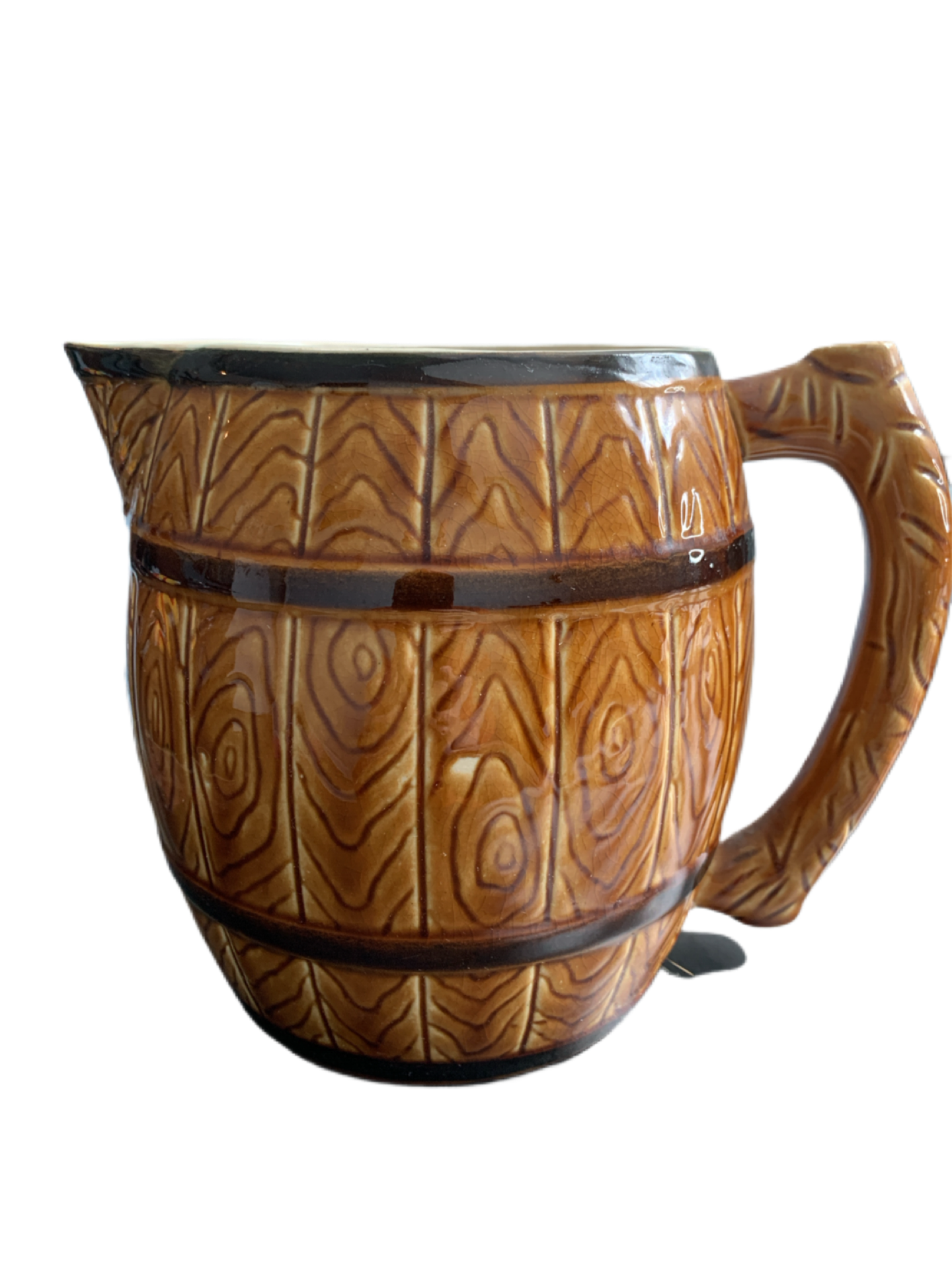 Large Barrell Pitcher Tiki Design Made in Japan 200 Ounces