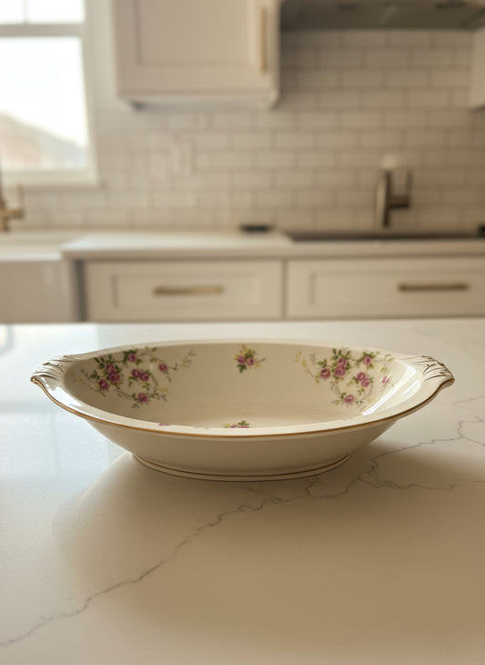 Oval Vegetable Bowl Made in Occupied Japan Pattern Jap4 11.75" Long x 8" Wide x 2.25" T