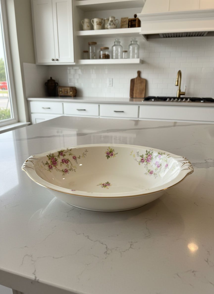 Oval Vegetable Bowl Made in Occupied Japan Pattern Jap4 11.75" Long x 8" Wide x 2.25" T