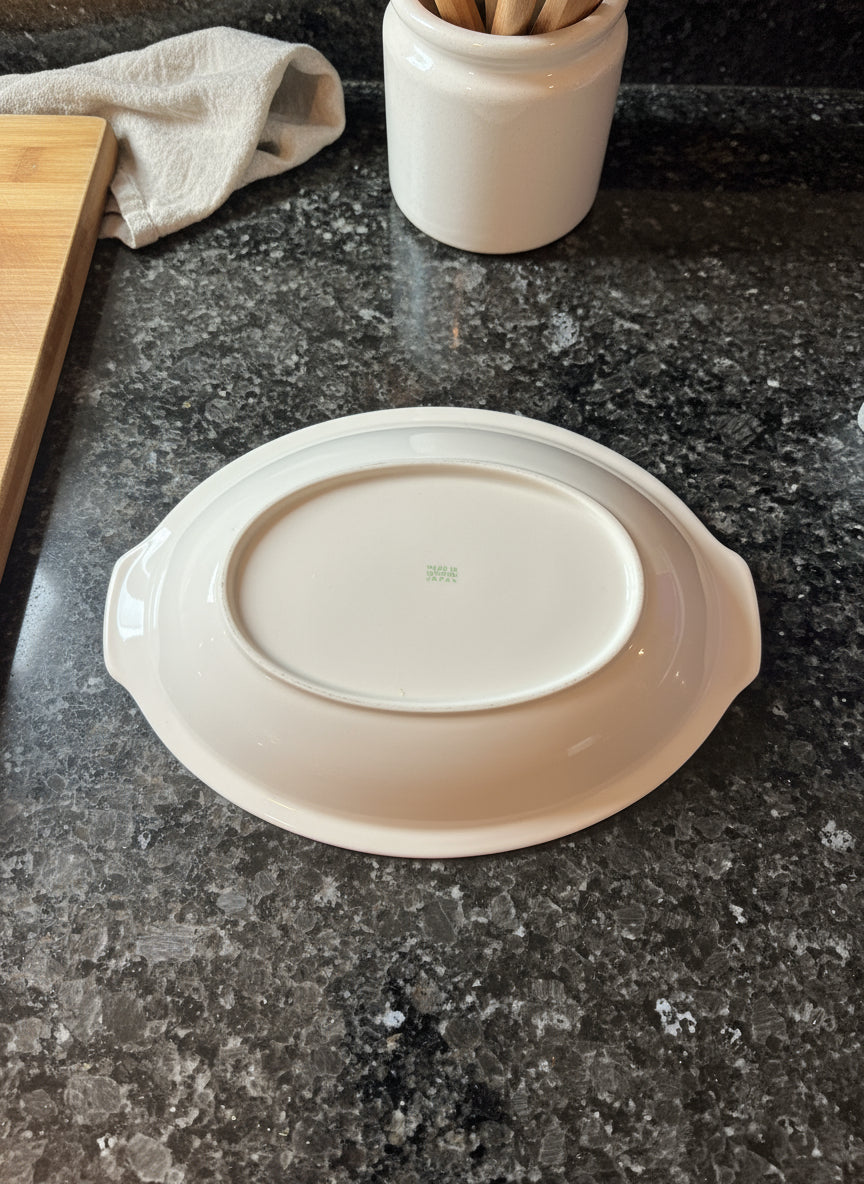 Oval Vegetable Bowl Made in Occupied Japan Pattern Jap4 11.75" Long x 8" Wide x 2.25" T