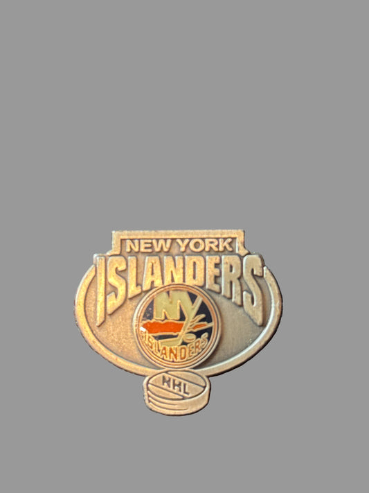 Rare Vintage NHL New York Islanders Logo Souvenir Pin 1.25" Wide Size