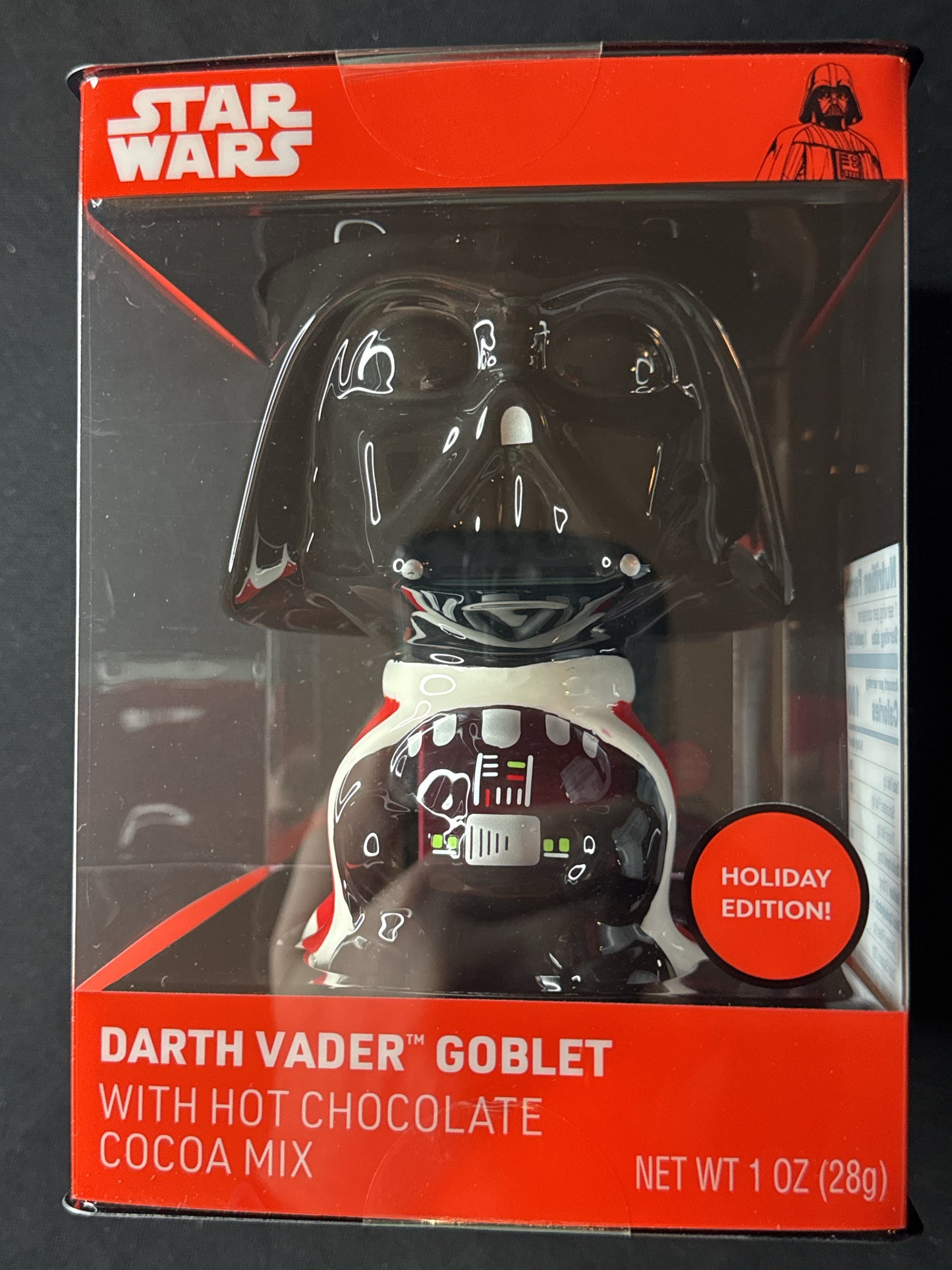 Disney Star Wars Darth Vader Goblet Mug w/ Hot Chocolate Cocoa Mix 2024 Edition New in Box