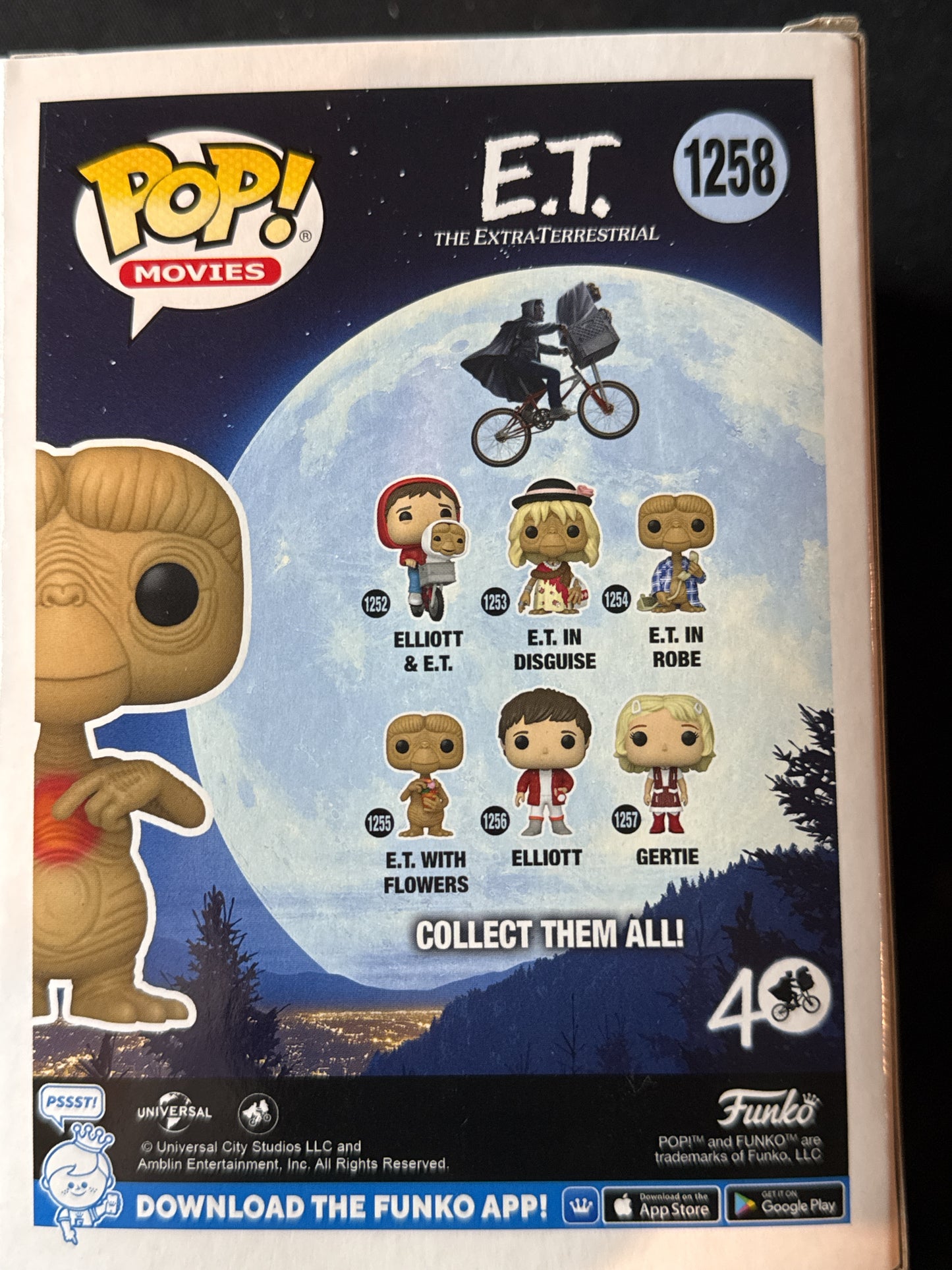 Funko Pop! Movies E.T. #1258 E.T. With Glowing Heart Vinyl Figure New in Box Target Exclusive