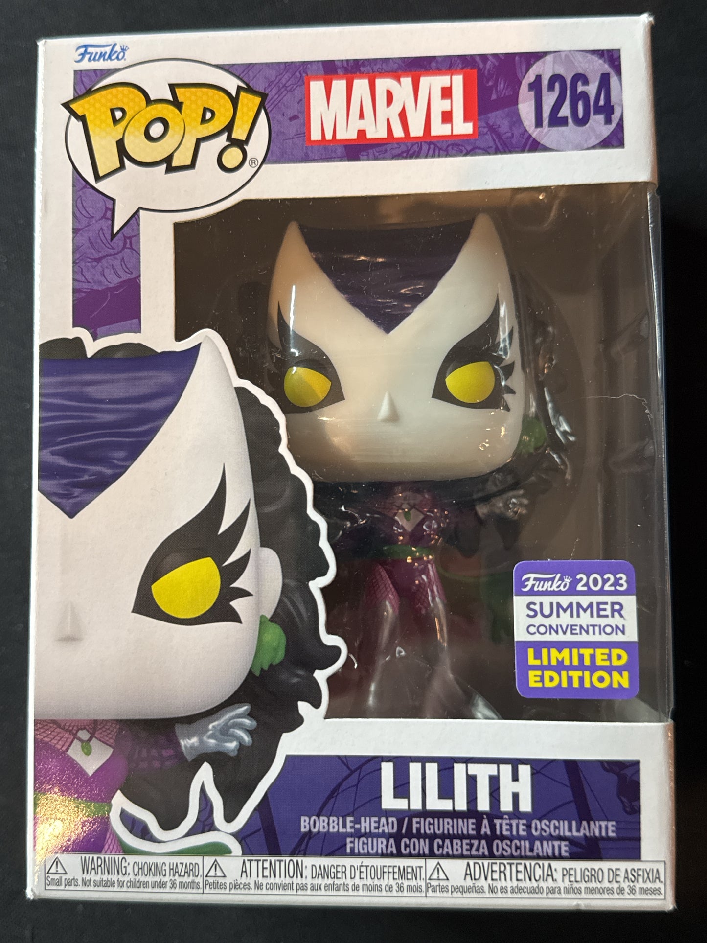 Funko Pop! Marvel #1264 Lilith Bobble Head 2023 Funko Summer Convention Limited Ed. NIB