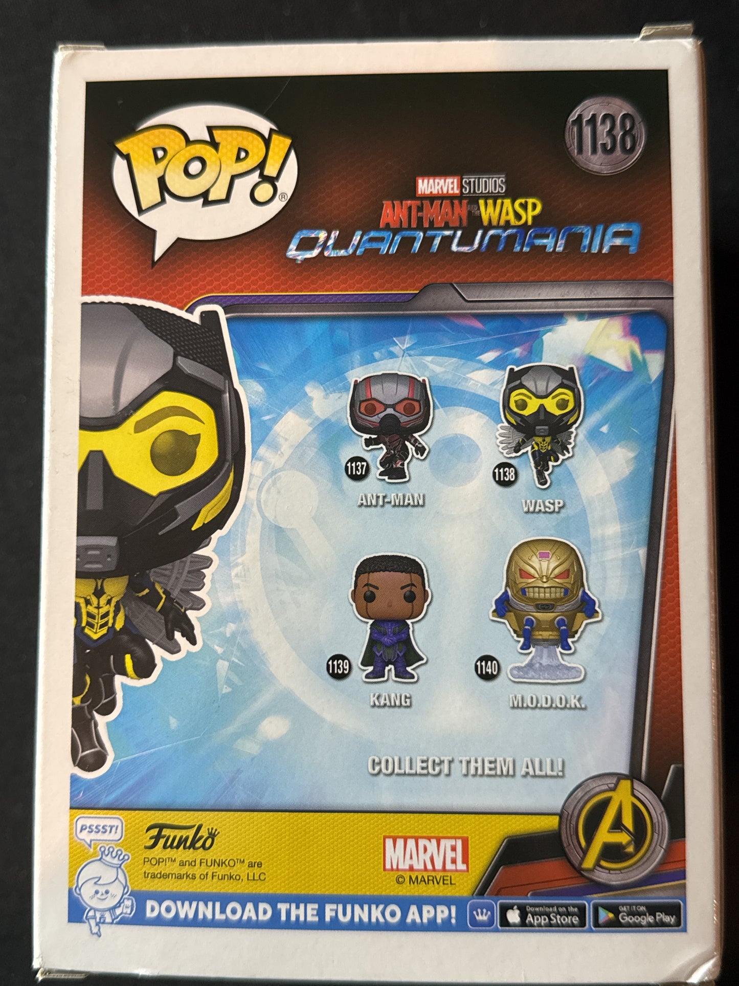 Funko Pop! Marvel Studios Ant-Man & The Wasp #1138 Wasp Bobble Head New in Box