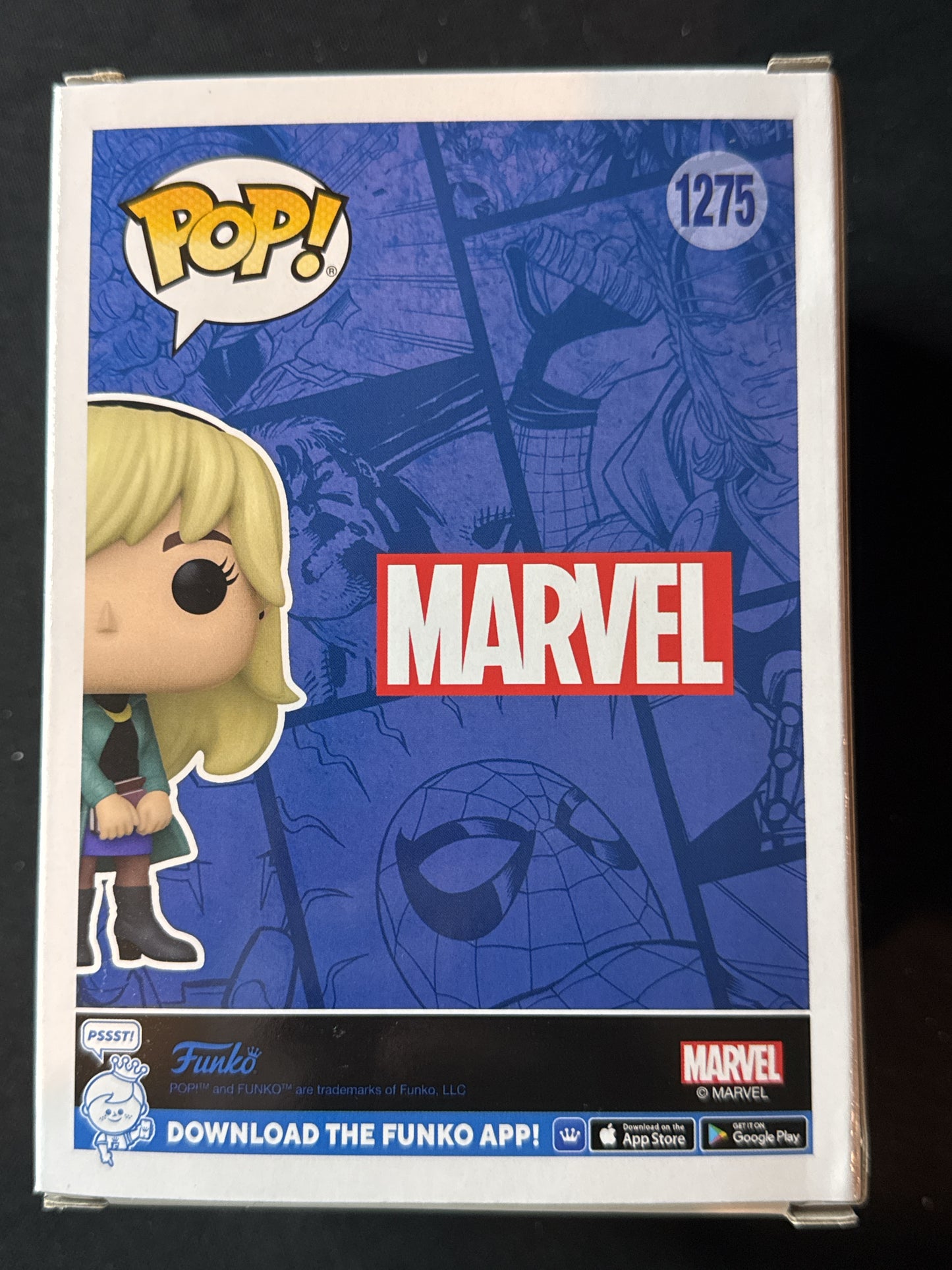 Funko Pop! Marvel #1275 Gwen Stacy Bobble Head Entertainment Earth Exclusive New in Box