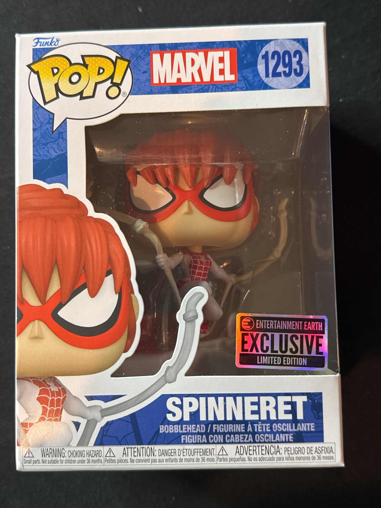 Funko Pop! Marvel #1293 Spinneret Bobble Head Entertainment Earth Exclusive New in Box