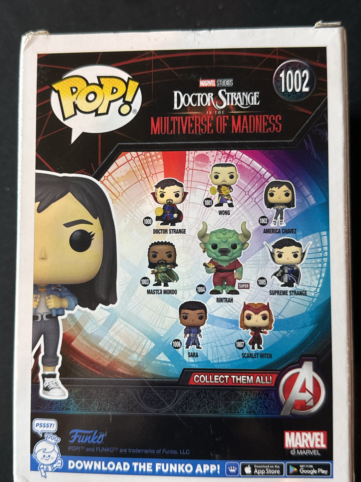 Funko Pop! Marvel Studio Doctor Strange #1002 America Chavez Bobble-Head New in Box