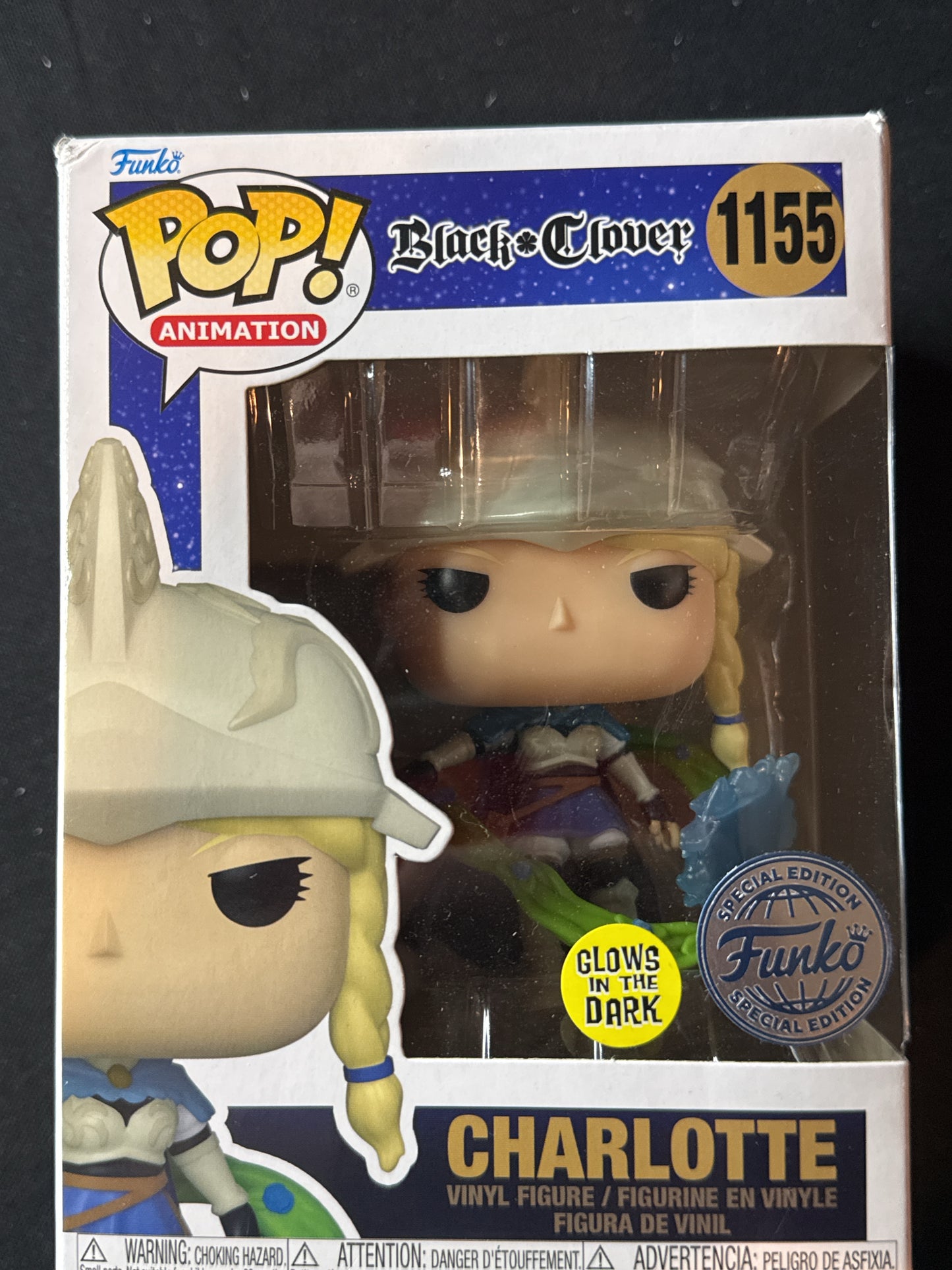 Funko Pop! Animation Black Clover #1155 Charlotte Glows in the Dark Vinyl Figure New in Box