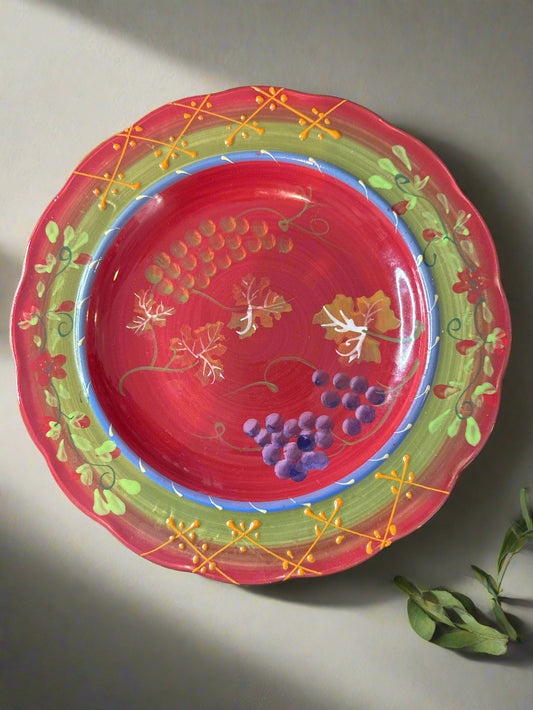 Reve De Provence "Terracotta" Hand Painted Salad Plate 8.5" Wide