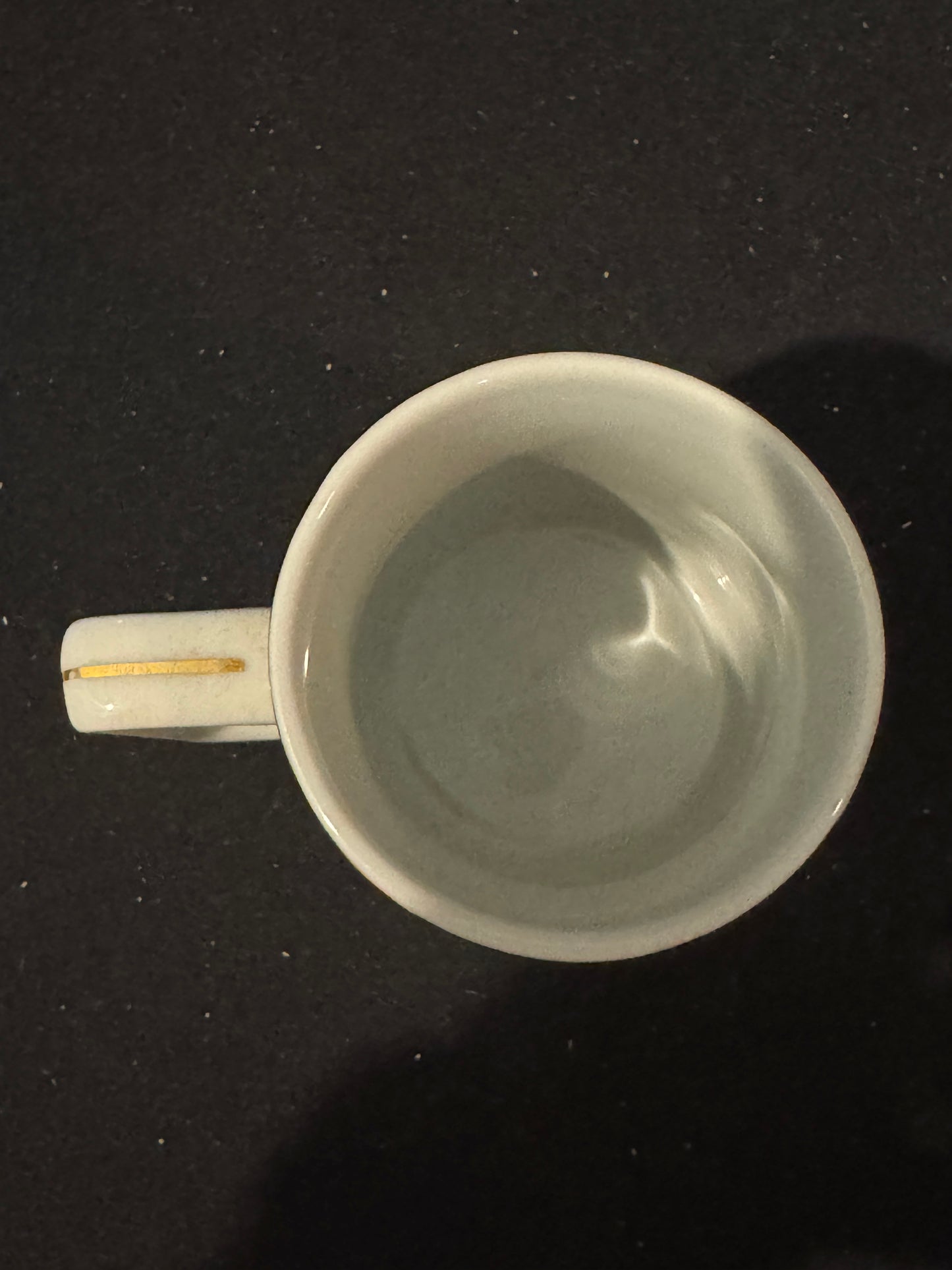 Vintage 1996 Coca-Cola Season's Greetings Santa Coffee Cup Mug Gold Paint on Rim 4.5" Tall