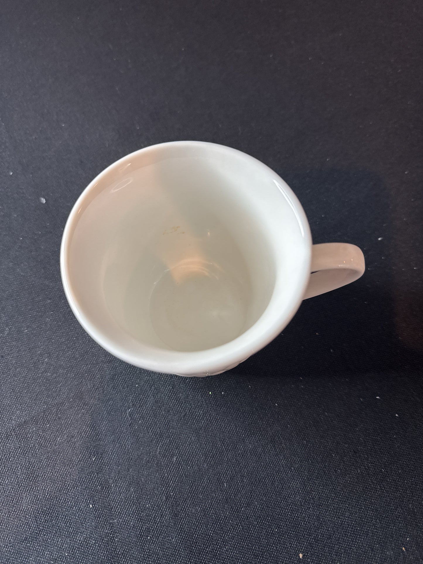 Gibson Home White Quilted Diamond Embossed Coffee Cup Mug 3" x 3"