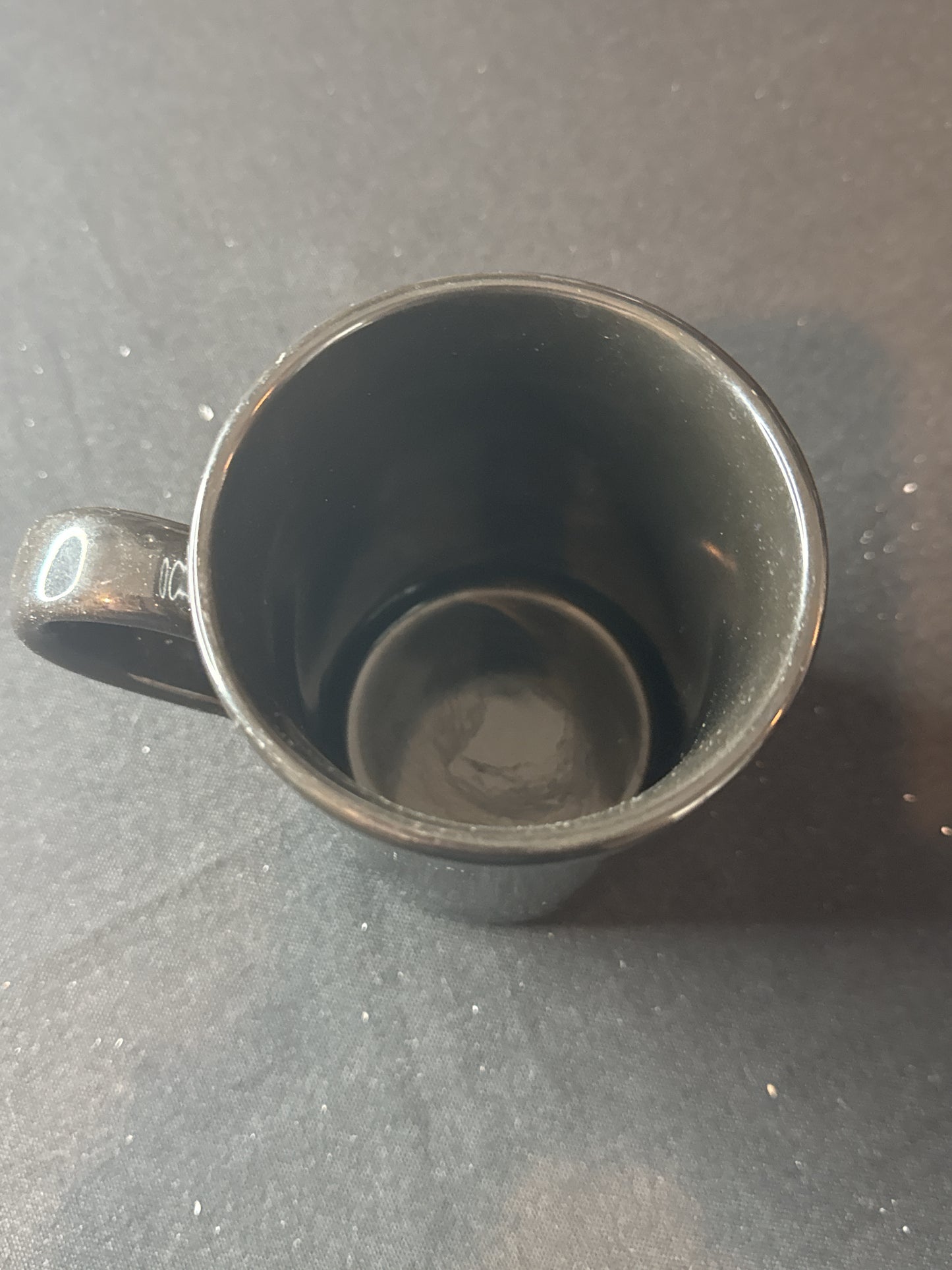 Solid Black by Royal Norfolk Coffee Mug Cup 4.75" Tall and 3.5" Wide