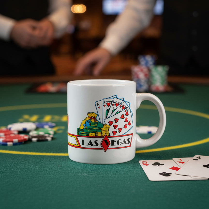 Las Vegas Coffee Cup Mug 3.75" Tall Vintage