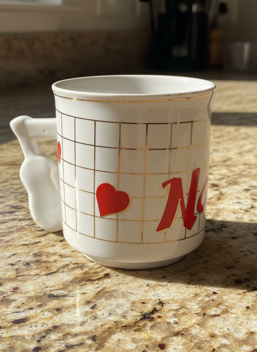 Nashville Music City USA Coffee Cup Mug Guitar Handle Vintage Country Music 3.75" Tall