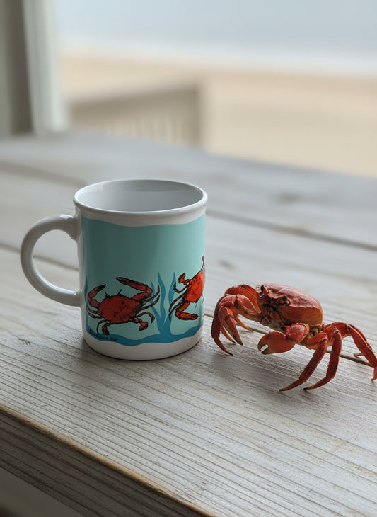 Crabs Coffee Mug Cup 3 3/8" Tall