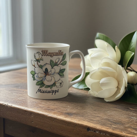 Magnolia Mississippi Coffee Cup Mug 3.5" Tall