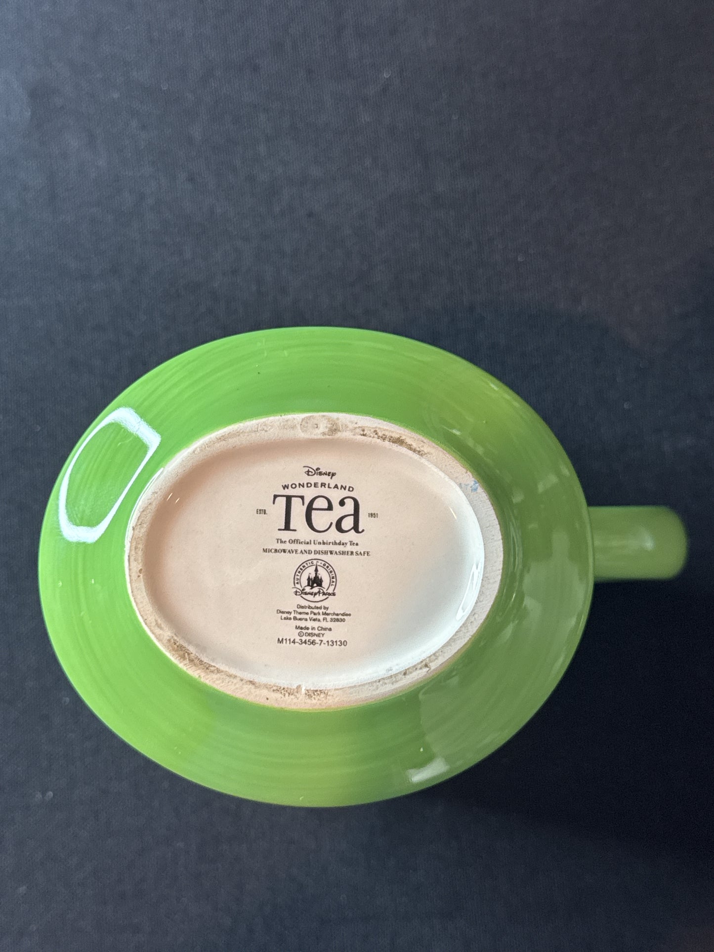 Disney Wonderland TEA, "Mad As A Hatter" The Official Unbirthday Tea Mug 4.5" Tall