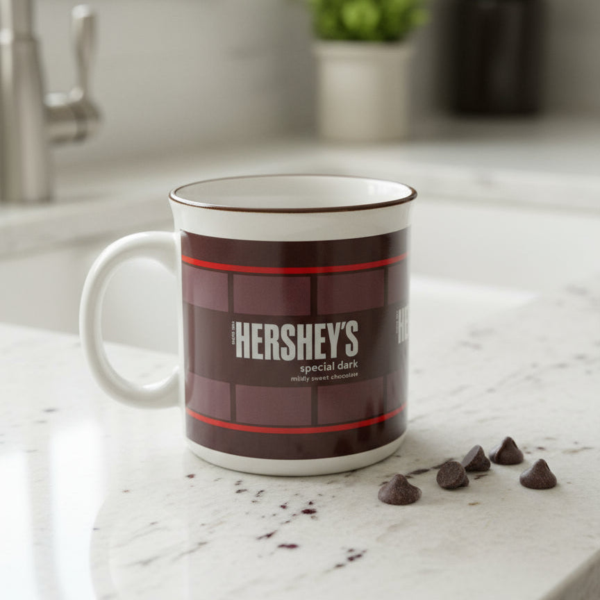Hershey's Special Dark Chocolate Coffee Cup Mug 10oz Galerie 3 7/8" Tall