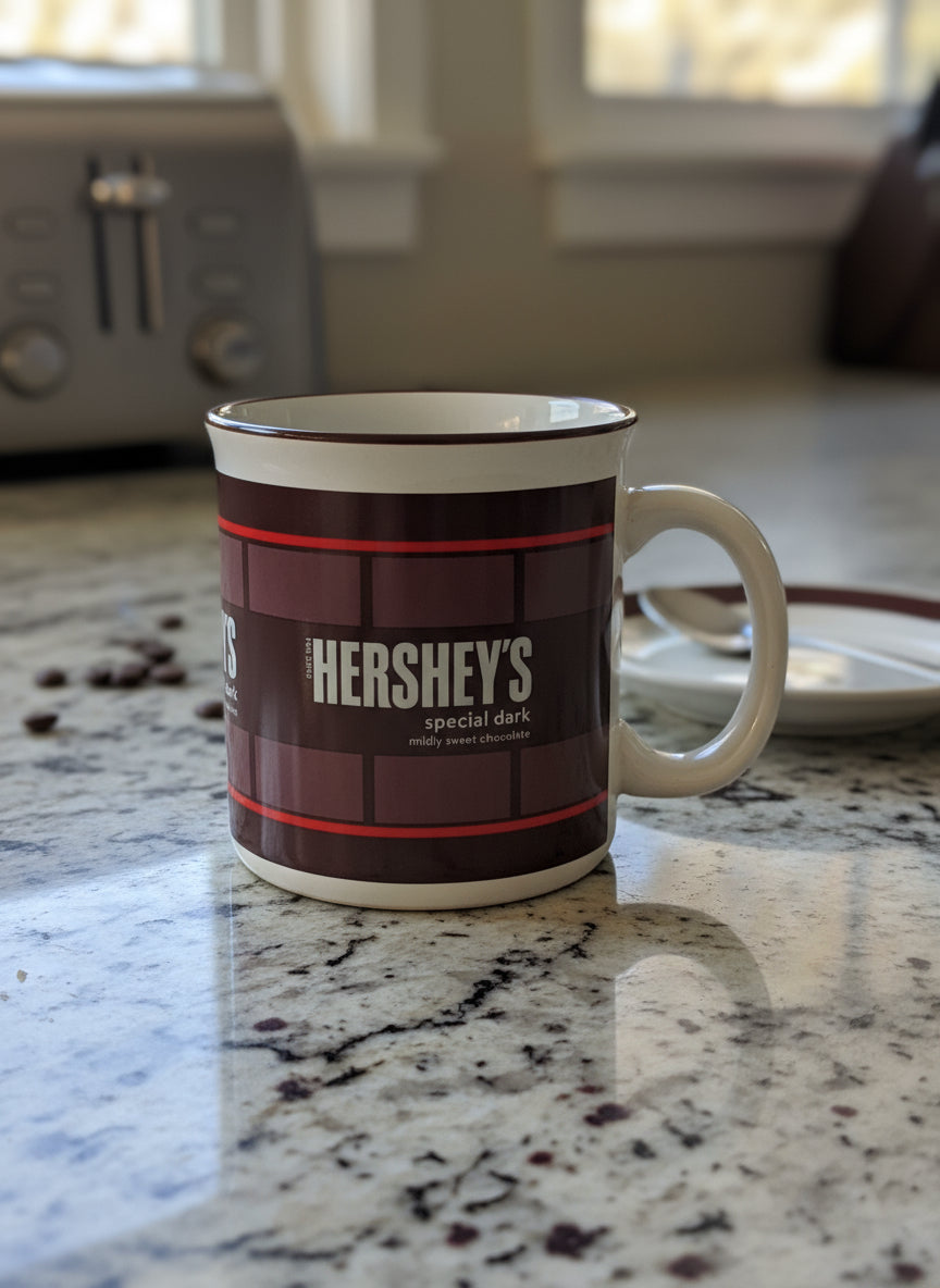 Hershey's Special Dark Chocolate Coffee Cup Mug 10oz Galerie 3 7/8" Tall