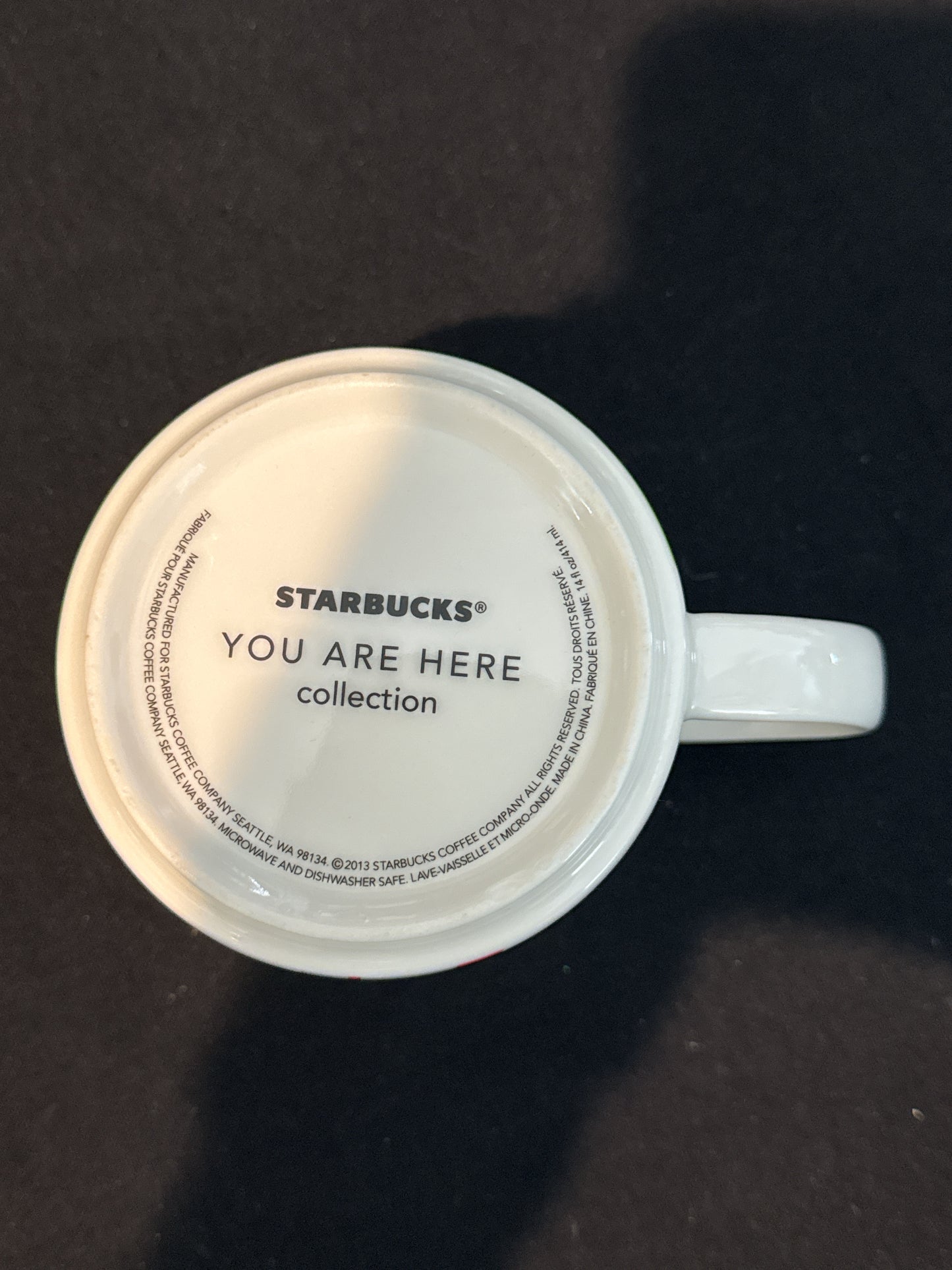 Ohio Starbucks You Are Here Collection 2013 Red Interior 15oz 3.5" Tall