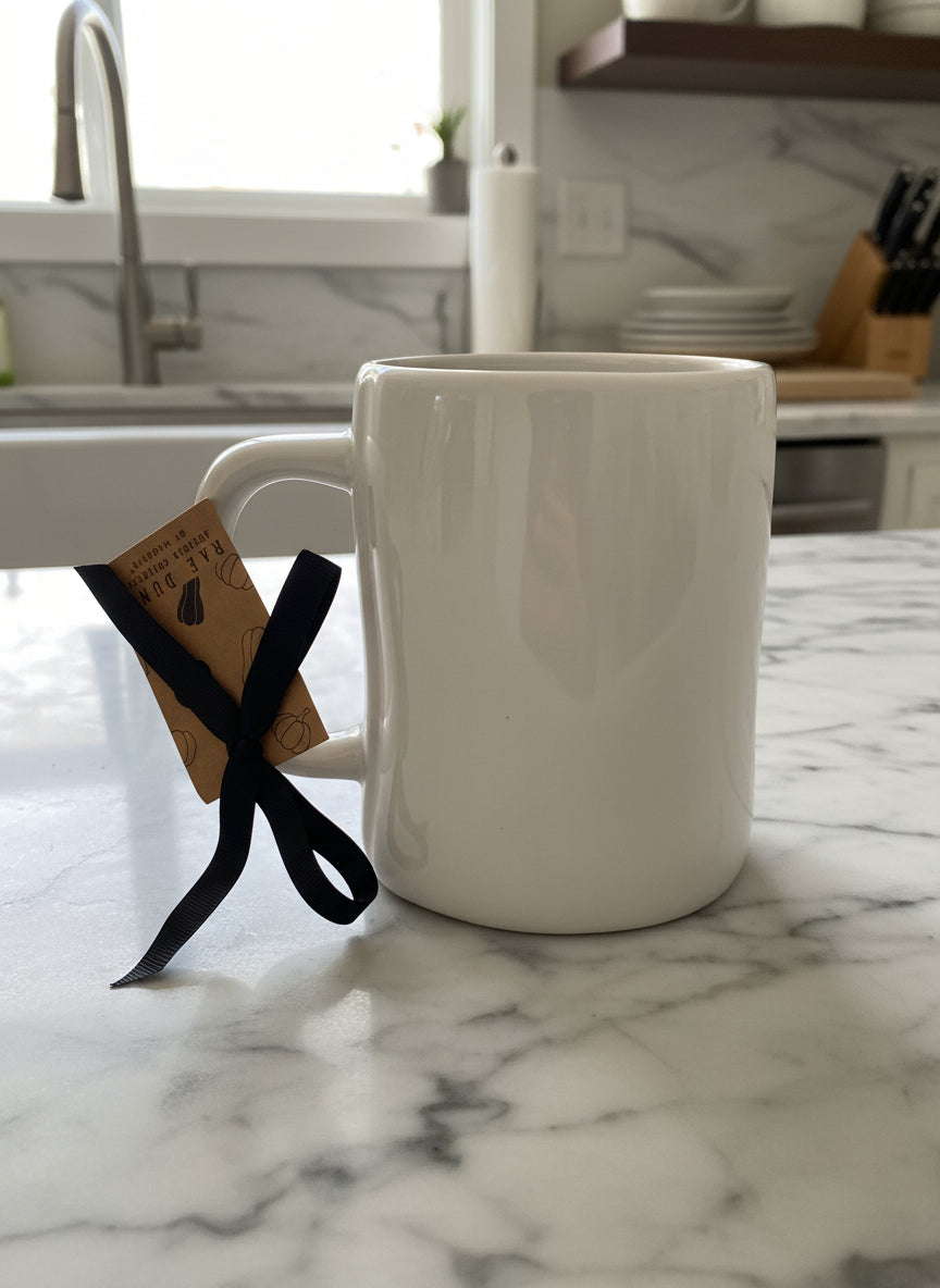 Rae Dunn Gourd-geous Tall Coffee Mug Cup New with Tags 5" Tall