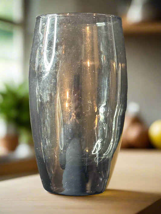 Smoke Color Dark Glass Tumbler 16oz 5 5/8" Tall x 2.75" Wide at Rim