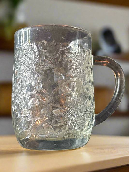 Fantasia Coffee Mug Cup 4" Tall by Princess House Crystal 2 7/8" Wide at Rim