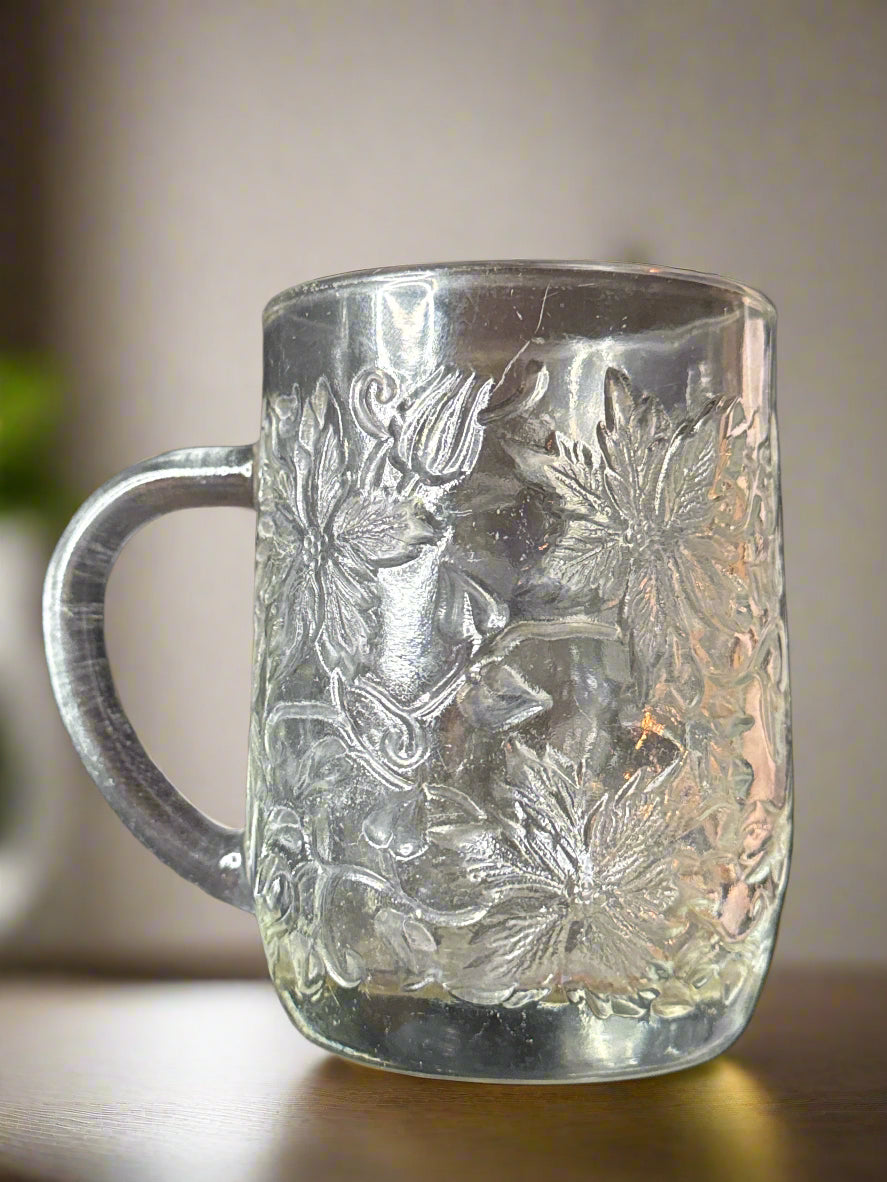 Fantasia Coffee Mug Cup 4" Tall by Princess House Crystal 2 7/8" Wide at Rim