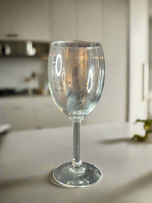 Vintage Unmarked Pedestal Stemmed Wine Glass 7 1/8" Tall x 2.75" Wide at Rim