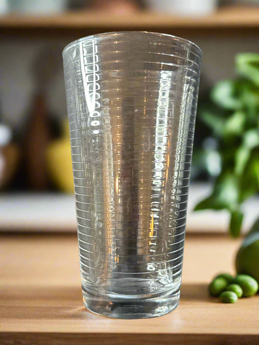 Doro Glass Tumbler 16oz by Pasabahce Turkey 6" Tall x 3 3/8" Wide at Rim