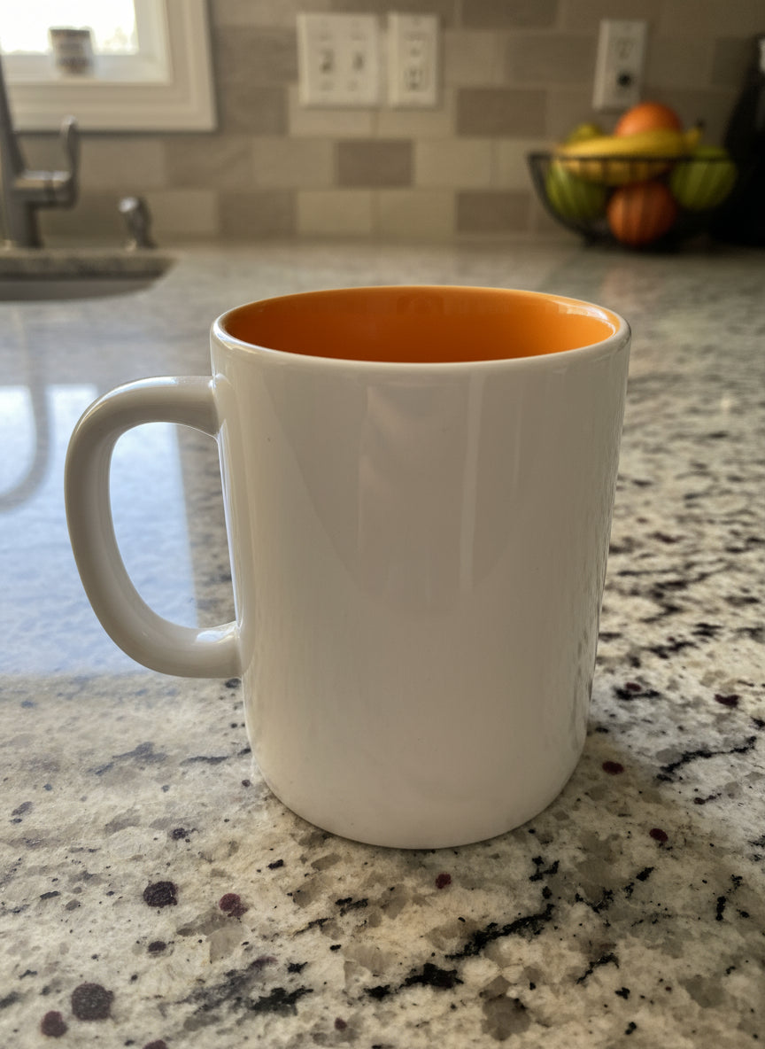 Rae Dunn Mornin' Pumpkin Coffee Cup Mug Artisan Collection by Magenta 4.75" Tall New