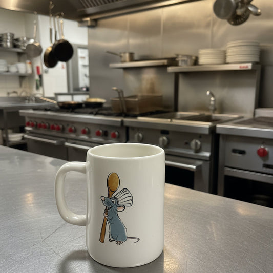 Rae Dunn Anyone Can Cook Ratatouille Coffee Cup Mug Pixar 5" Tall New