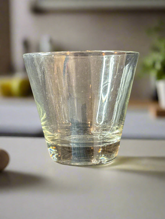 Unmarked Glass Tapered Rocks Glass 3.5" Tall x 3.5" Wide