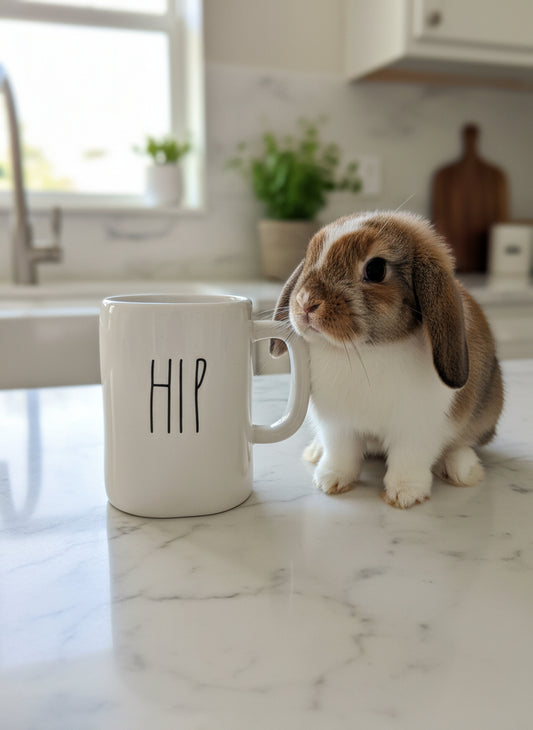 Rae Dunn HIP HOP Coffee Mug Cup Artisan Collection by Magenta 4.75" Tall