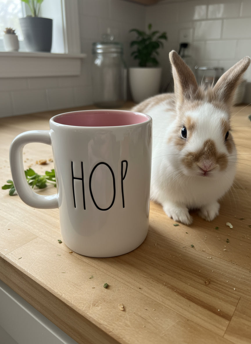 Rae Dunn HIP HOP Coffee Mug Cup Artisan Collection by Magenta 4.75" Tall