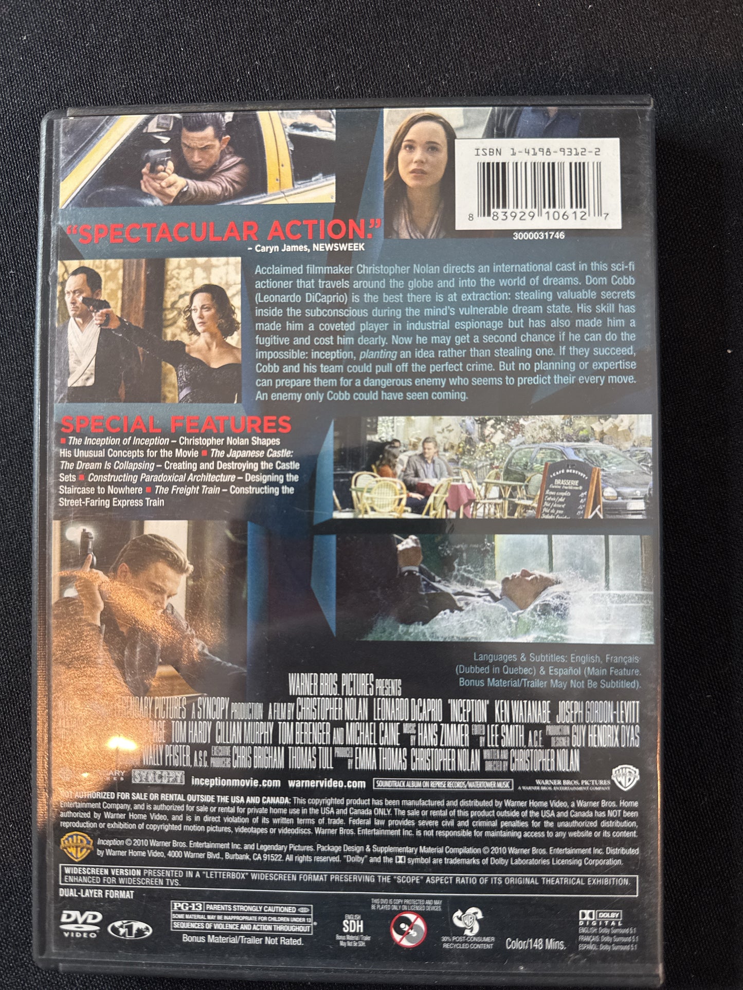 Inception DVD