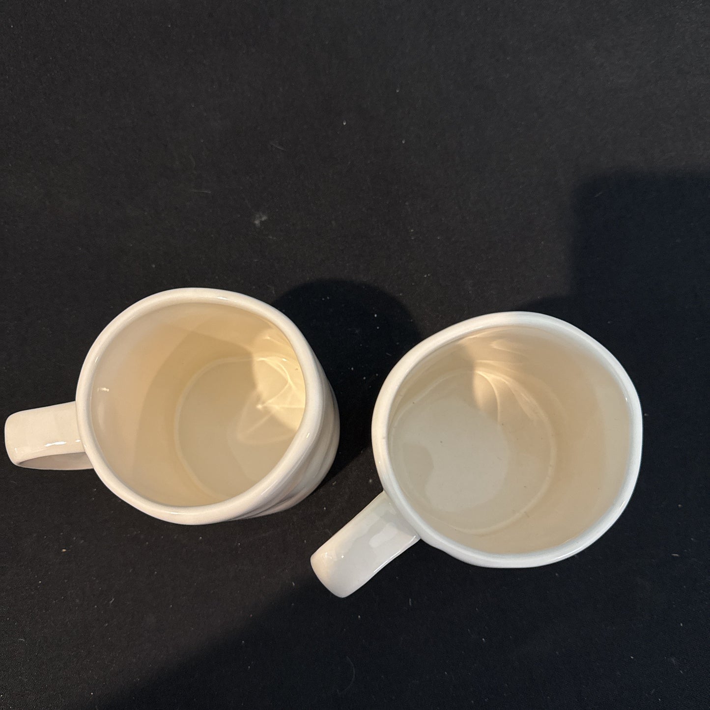 Rae Dunn His & Hers Tall Coffee Mugs Cups Artisan Collection by Magenta 4.75" Tall New