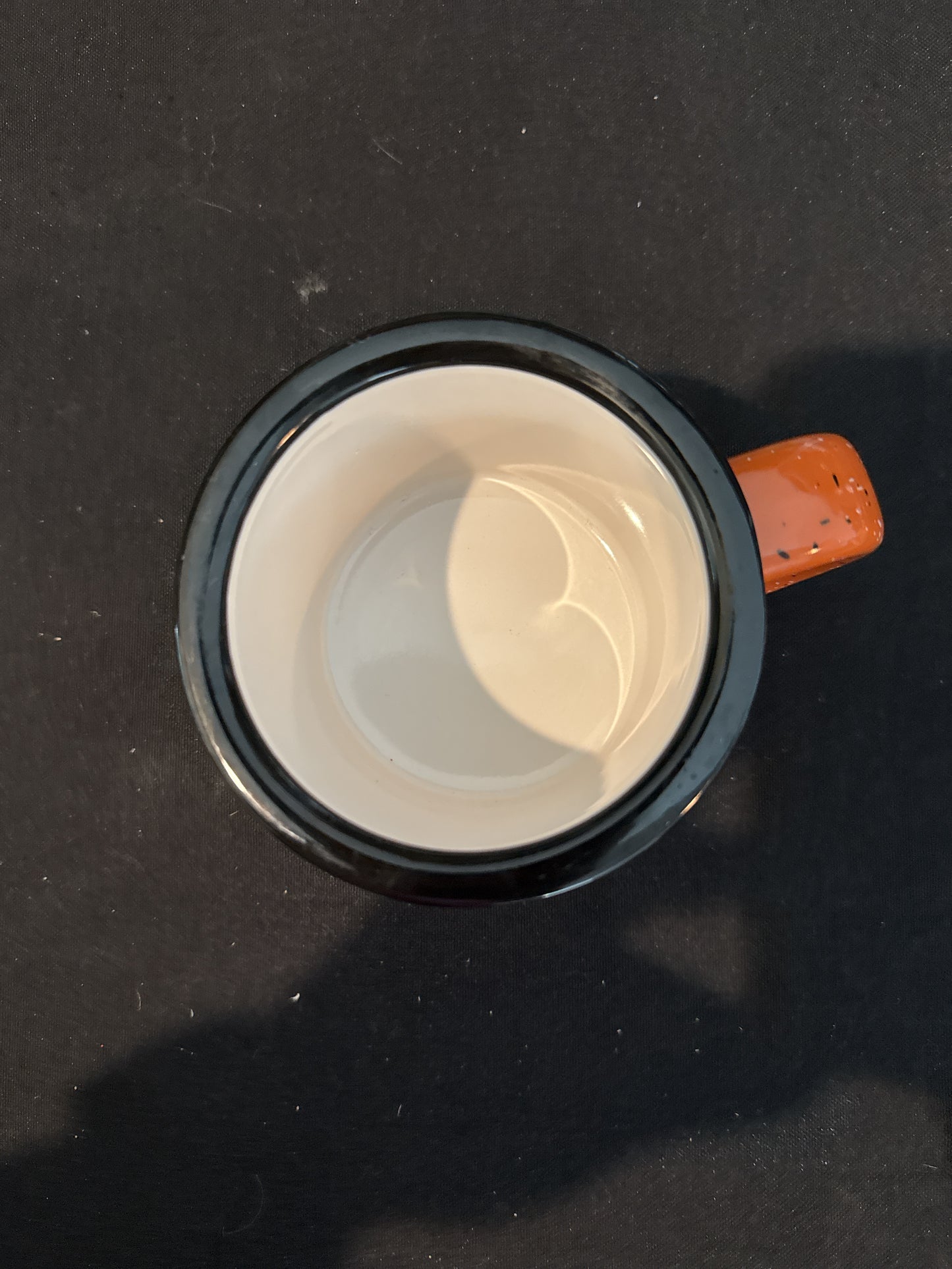 Silver Creek Orange Black Coffee Cup Mug 3.5" Tall New