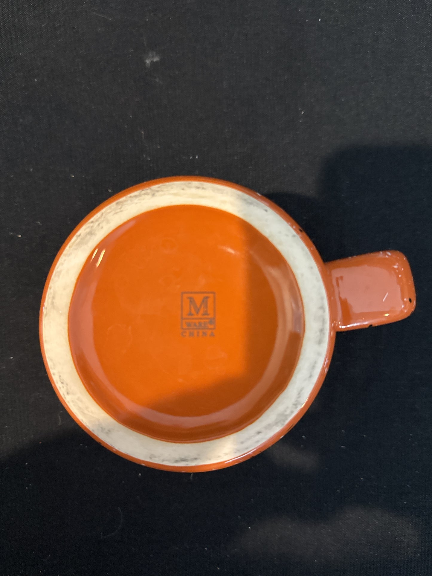 Silver Creek Orange Black Coffee Cup Mug 3.5" Tall New