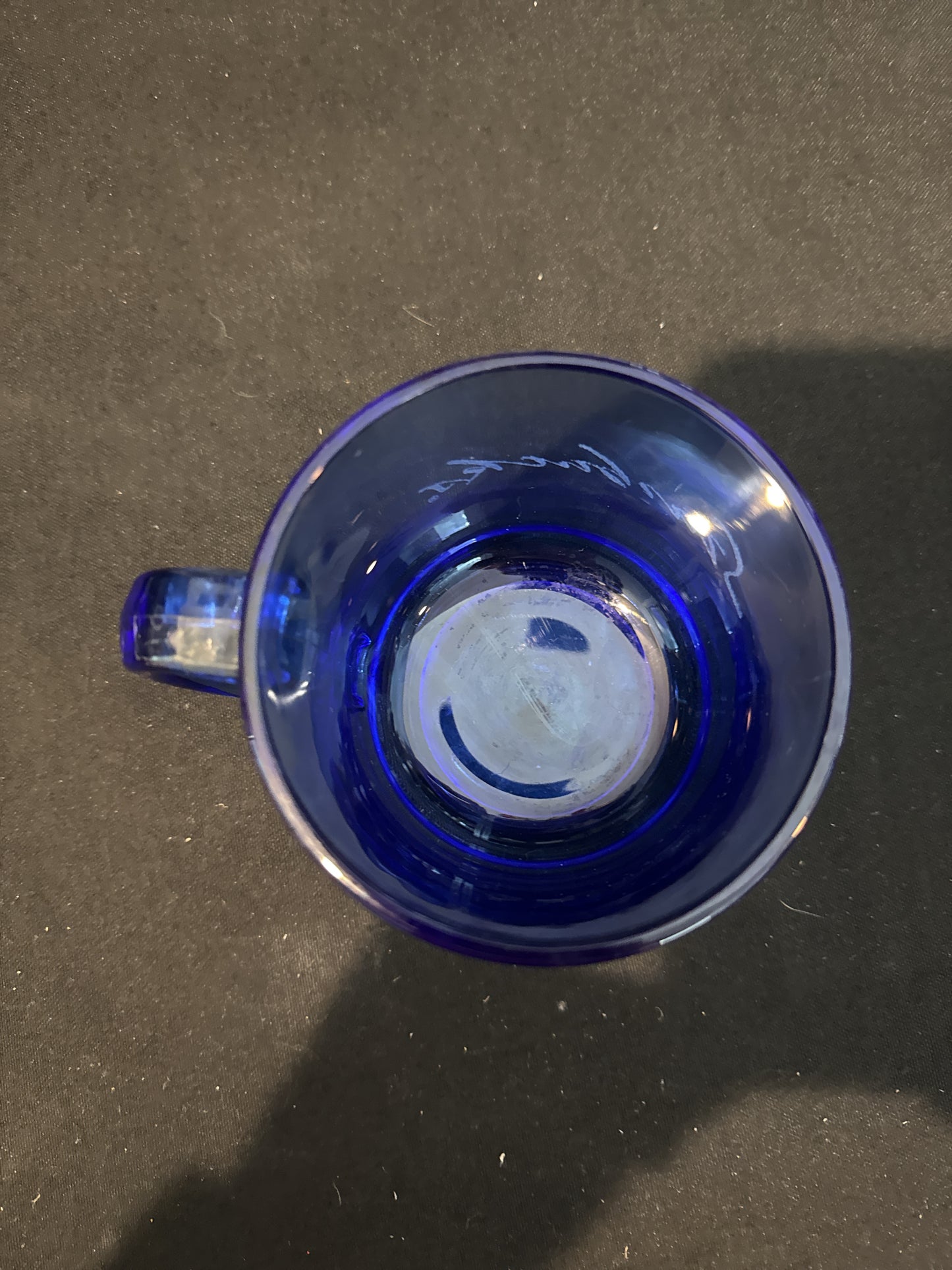 Starbucks Coffee Mug Cup 18oz Cobalt Blue Demitasse Beaker Flagon Stoup Glass 4.25" Tall