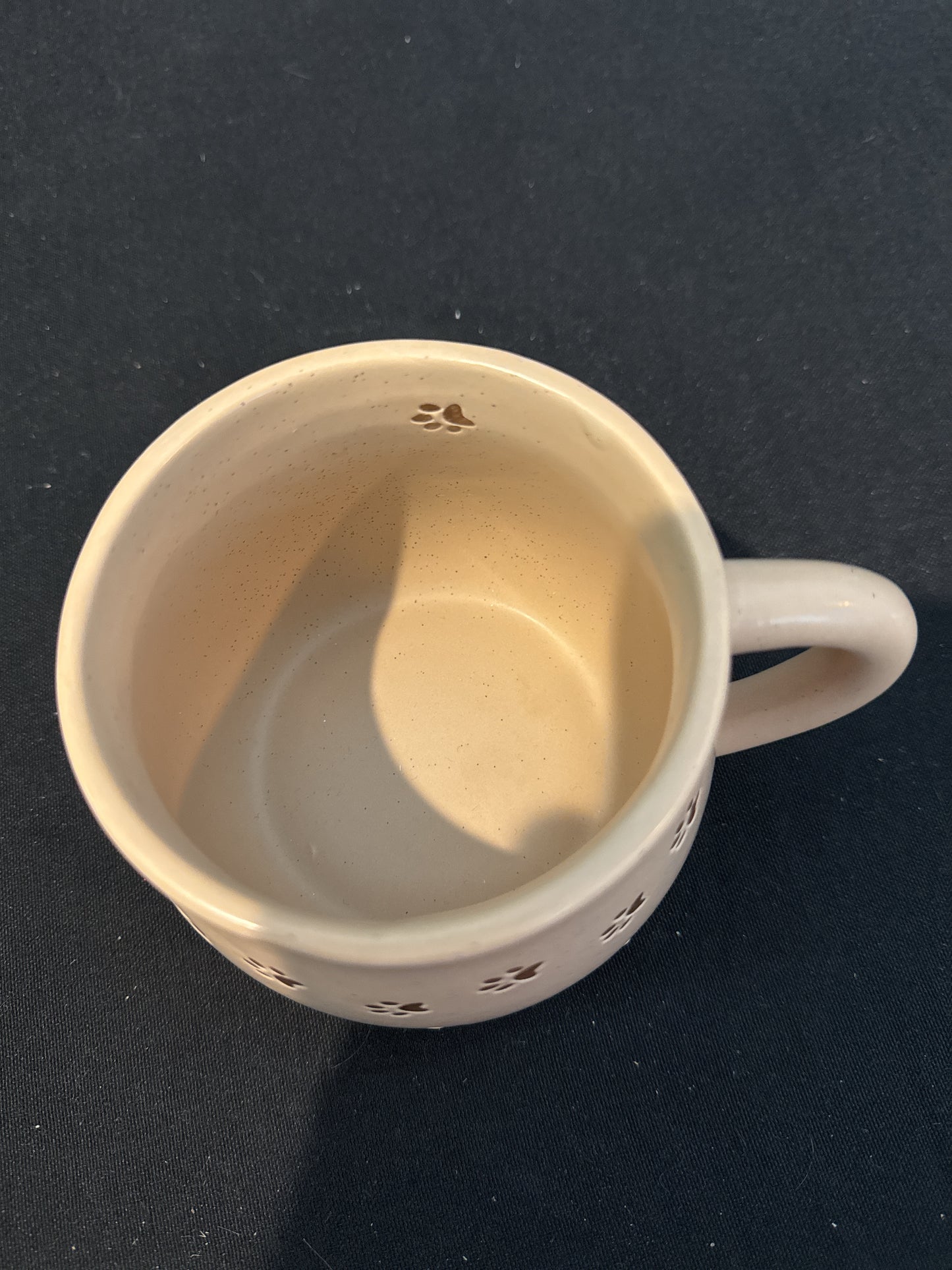 Pawprint Coffee Mug Cup Brown 3.5" Tall Made by Love