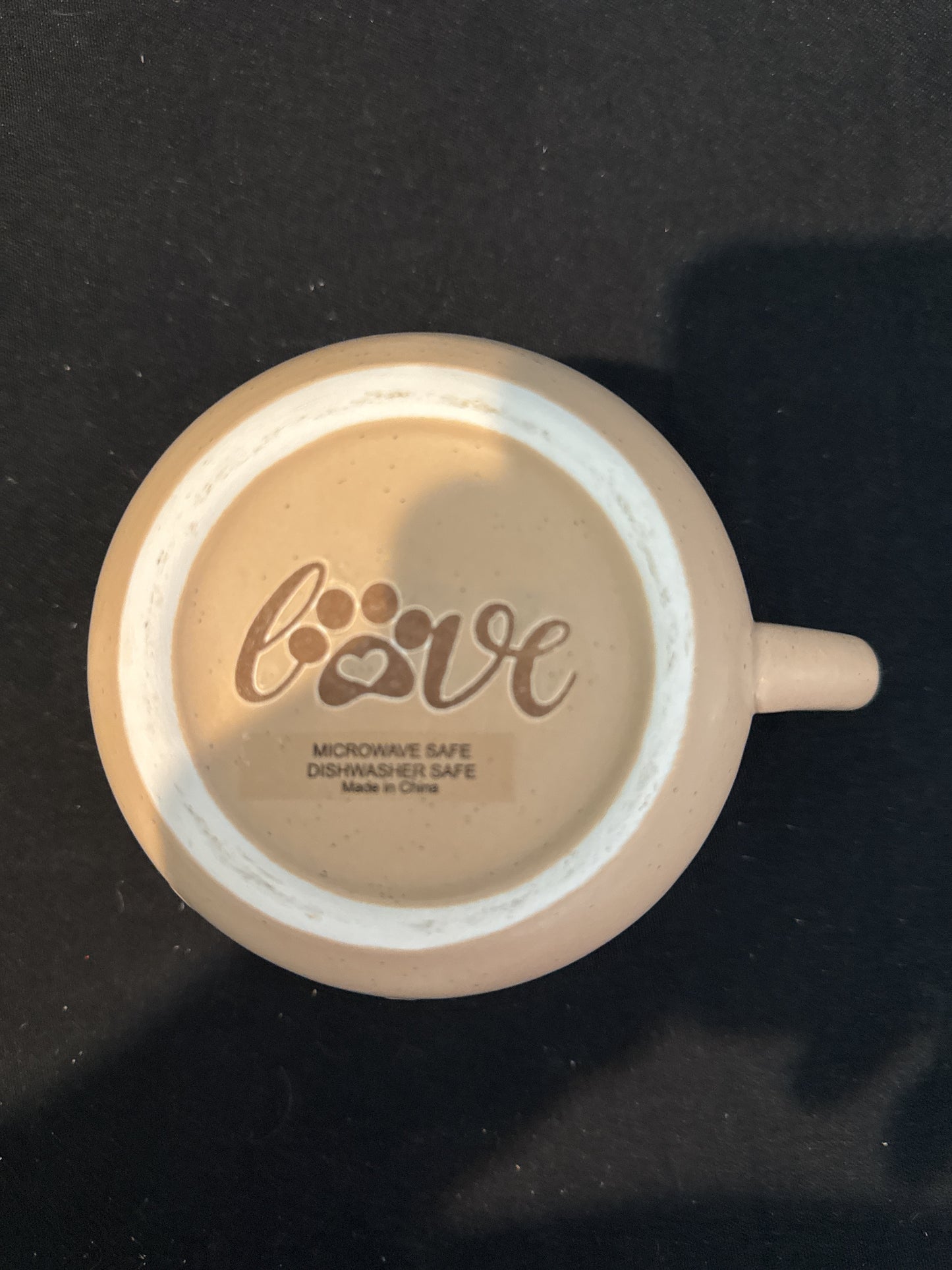 Pawprint Coffee Mug Cup Brown 3.5" Tall Made by Love