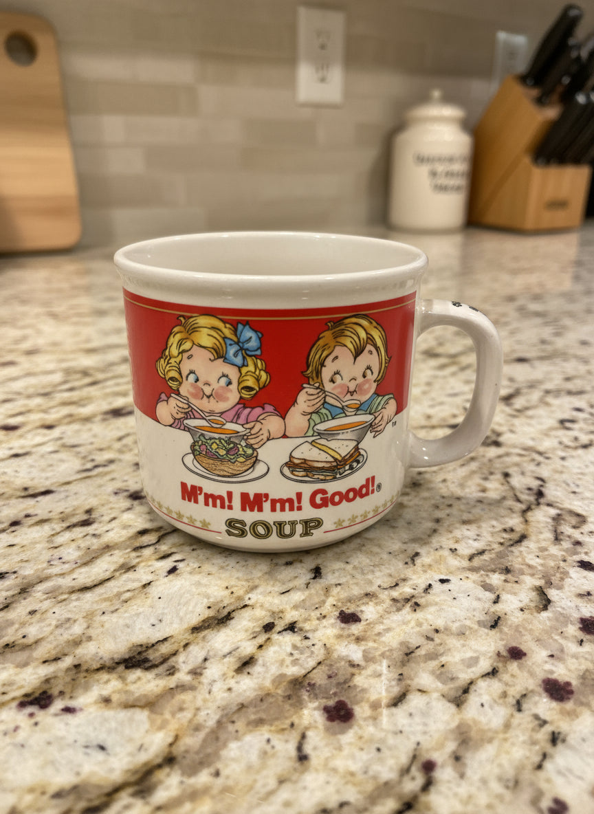 Vintage 1997 Westwood Campbell's Tomato Soup Kids Coffee Mug Cup 3 3/8" Tall