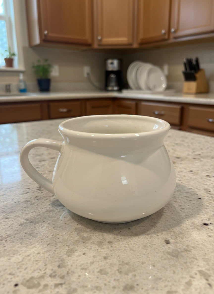 Vintage 1970s Tomato Soup Recipe Ceramic Bowl Mug Cup 3.25" Tall